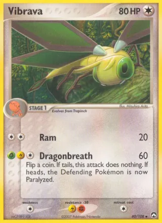 Vibrava #40 · Power Keepers Pokémon card