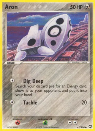 Aron #42 · Power Keepers Pokémon card