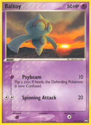 Baltoy #44 · Power Keepers Pokémon card