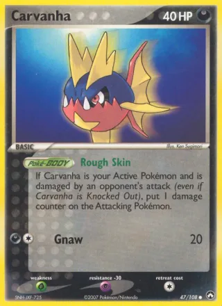 Carvanha #47 · Power Keepers Pokémon card