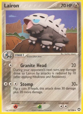 Lairon #32 · Power Keepers Pokémon card