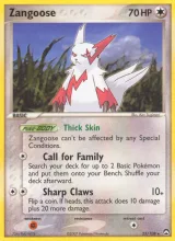 Zangoose · Power Keepers Pokémon card