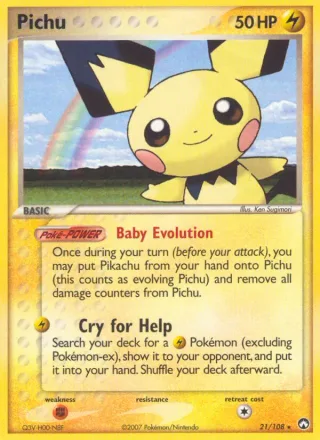 Pichu #21 · Power Keepers Pokémon card