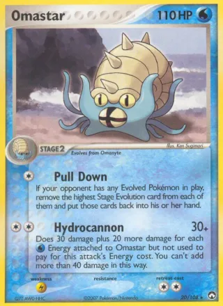 Omastar #20 · Power Keepers Pokémon card