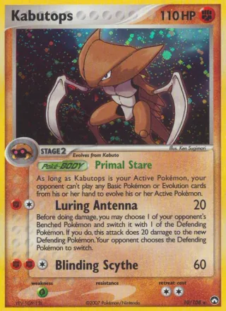 Kabutops #10 · Power Keepers Pokémon card