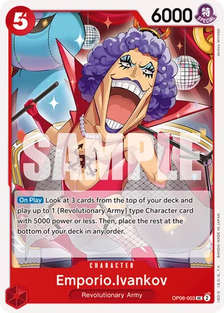 Emporio.Ivankov #OP06-003 · Wings of the Captain Pre-Release Cards One Piece card