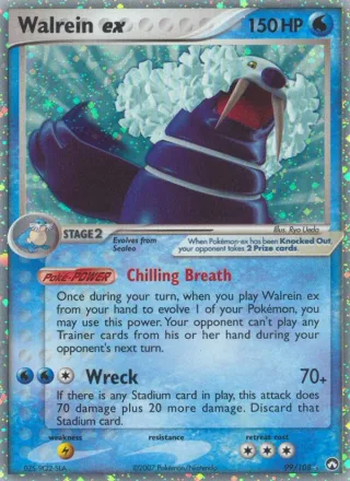 Walrein ex #99 · Power Keepers Pokémon card