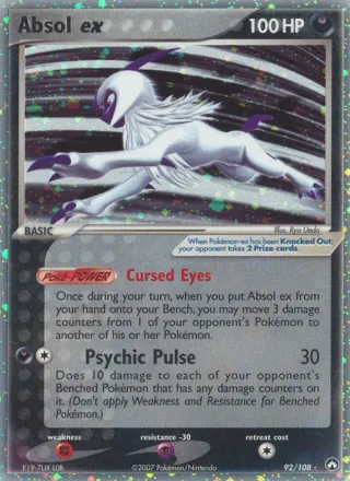 Absol ex #92 · Power Keepers Pokémon card