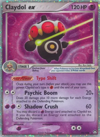 Claydol ex #93 · Power Keepers Pokémon card