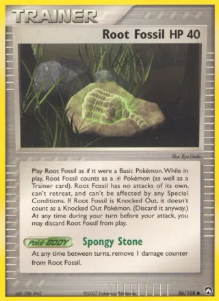Root Fossil #86 · Power Keepers Pokémon card