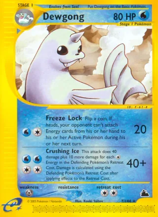 Dewgong #7 · Skyridge Pokémon card