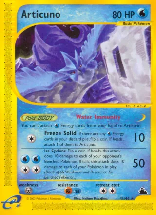 Articuno #4 · Skyridge Pokémon card