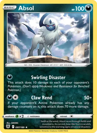 Absol #097 · Astral Radiance Pokémon card