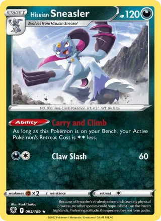 Hisuian Sneasler #093 · Astral Radiance Pokémon card