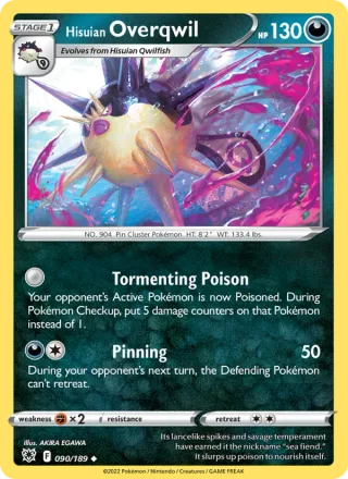 Hisuian Overqwil #090 · Astral Radiance Pokémon card