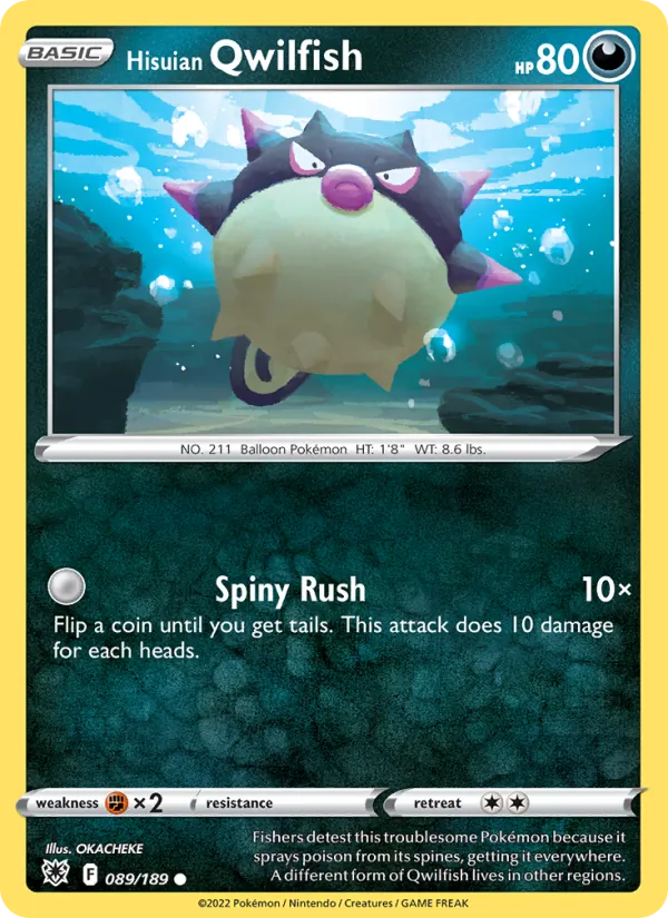 Hisuian Qwilfish full card art