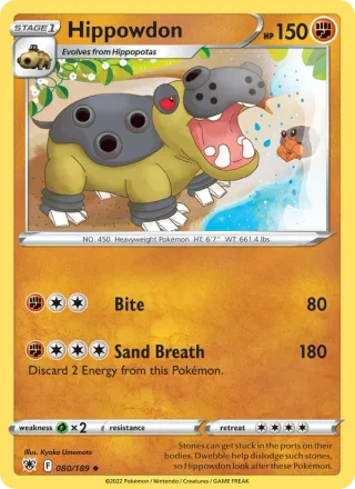 Hippowdon #080 · Astral Radiance Pokémon card