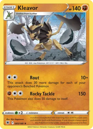 Kleavor #085 · Astral Radiance Pokémon card