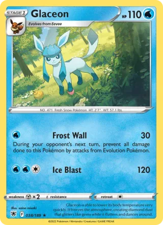 Glaceon #038 · Astral Radiance Pokémon card