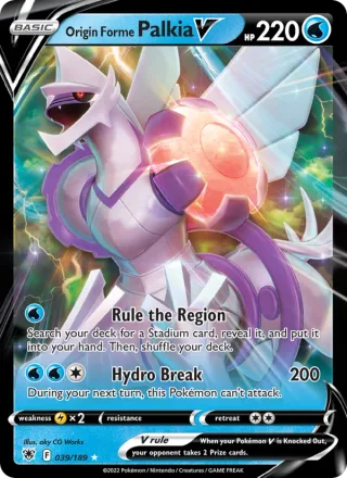Origin Forme Palkia V #039 · Astral Radiance Pokémon card