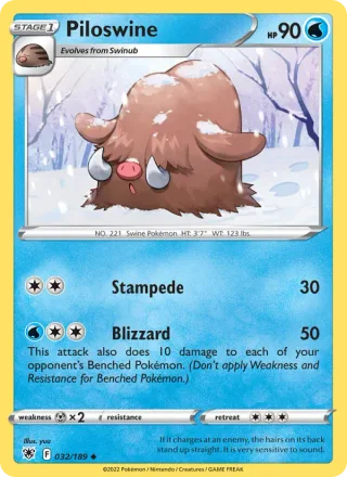 Piloswine #032 · Astral Radiance Pokémon card
