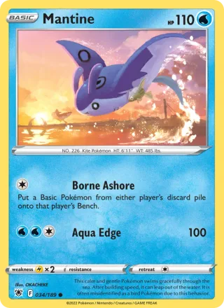 Mantine #034 · Astral Radiance Pokémon card