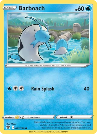 Barboach #035 · Astral Radiance Pokémon card