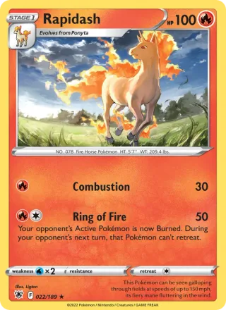 Rapidash #022 · Astral Radiance Pokémon card
