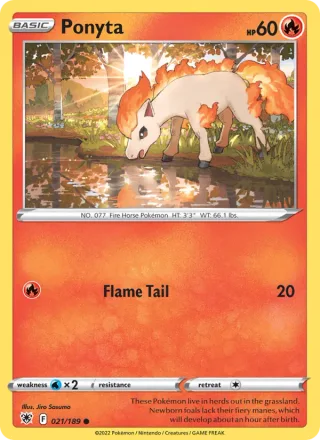 Ponyta #021 · Astral Radiance Pokémon card