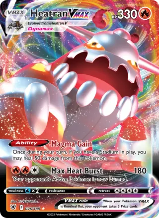 Heatran VMAX #026 · Astral Radiance Pokémon card