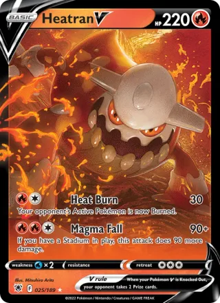 Heatran V #025 · Astral Radiance Pokémon card