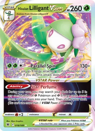 Hisuian Lilligant VSTAR #018 · Astral Radiance Pokémon card