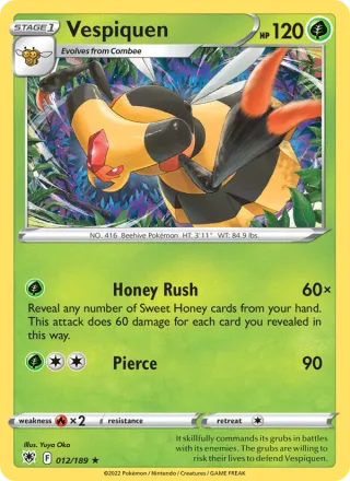 Vespiquen #012 · Astral Radiance Pokémon card