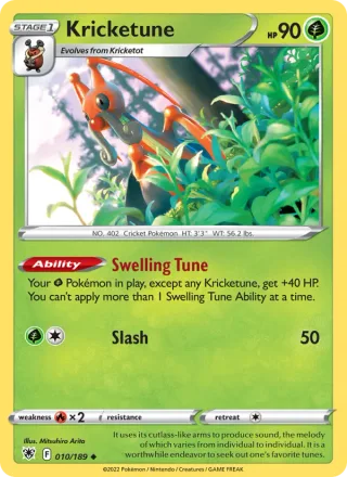 Kricketune #010 · Astral Radiance Pokémon card