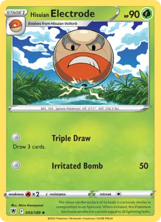 Hisuian Electrode #003 · Astral Radiance Pokémon card