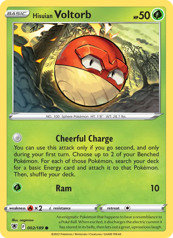 Hisuian Voltorb full card art