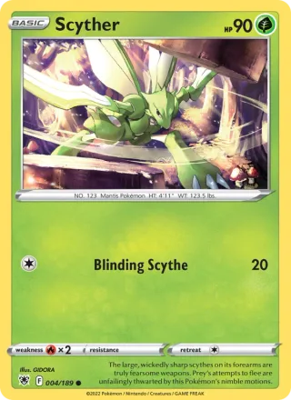 Scyther #004 · Astral Radiance Pokémon card