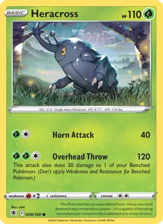 Heracross #008 · Astral Radiance Pokémon card