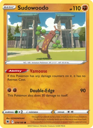 Sudowoodo #074 · Astral Radiance Pokémon card