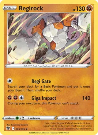 Regirock #075 · Astral Radiance Pokémon card