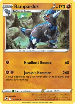 Rampardos #077 · Astral Radiance Pokémon card