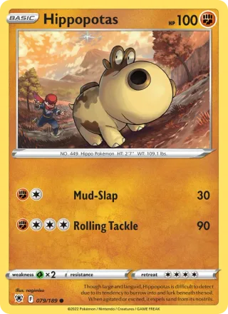 Hippopotas #079 · Astral Radiance Pokémon card