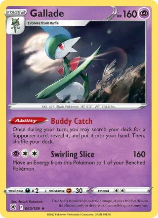 Gallade #062 · Astral Radiance Pokémon card