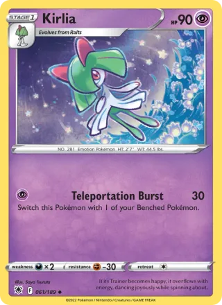 Kirlia #061 · Astral Radiance Pokémon card