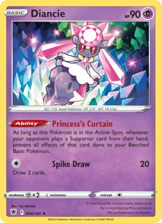 Diancie #068 · Astral Radiance Pokémon card