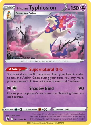 Hisuian Typhlosion #052 · Astral Radiance Pokémon card