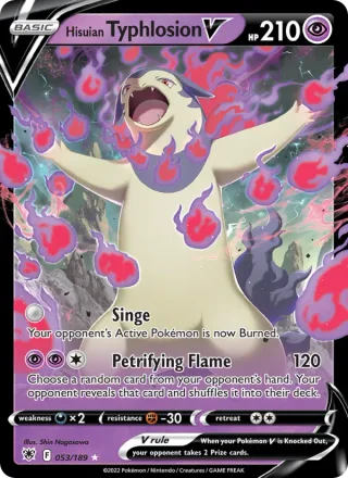 Hisuian Typhlosion V #053 · Astral Radiance Pokémon card