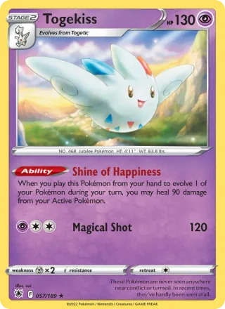 Togekiss #057 · Astral Radiance Pokémon card