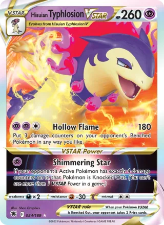 Hisuian Typhlosion VSTAR #054 · Astral Radiance Pokémon card