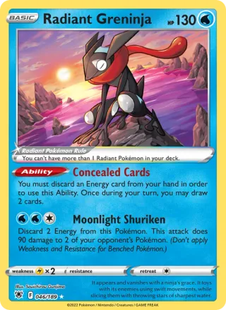 Radiant Greninja #046 · Astral Radiance Pokémon card